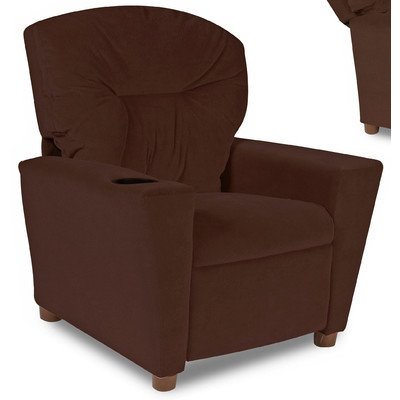 Dozydotes Cup Holder Recliner - Chocolate Micro Suede Chair with Side Pocket | Perfect for Living Room, Bedroom & Home Theater Relaxation
