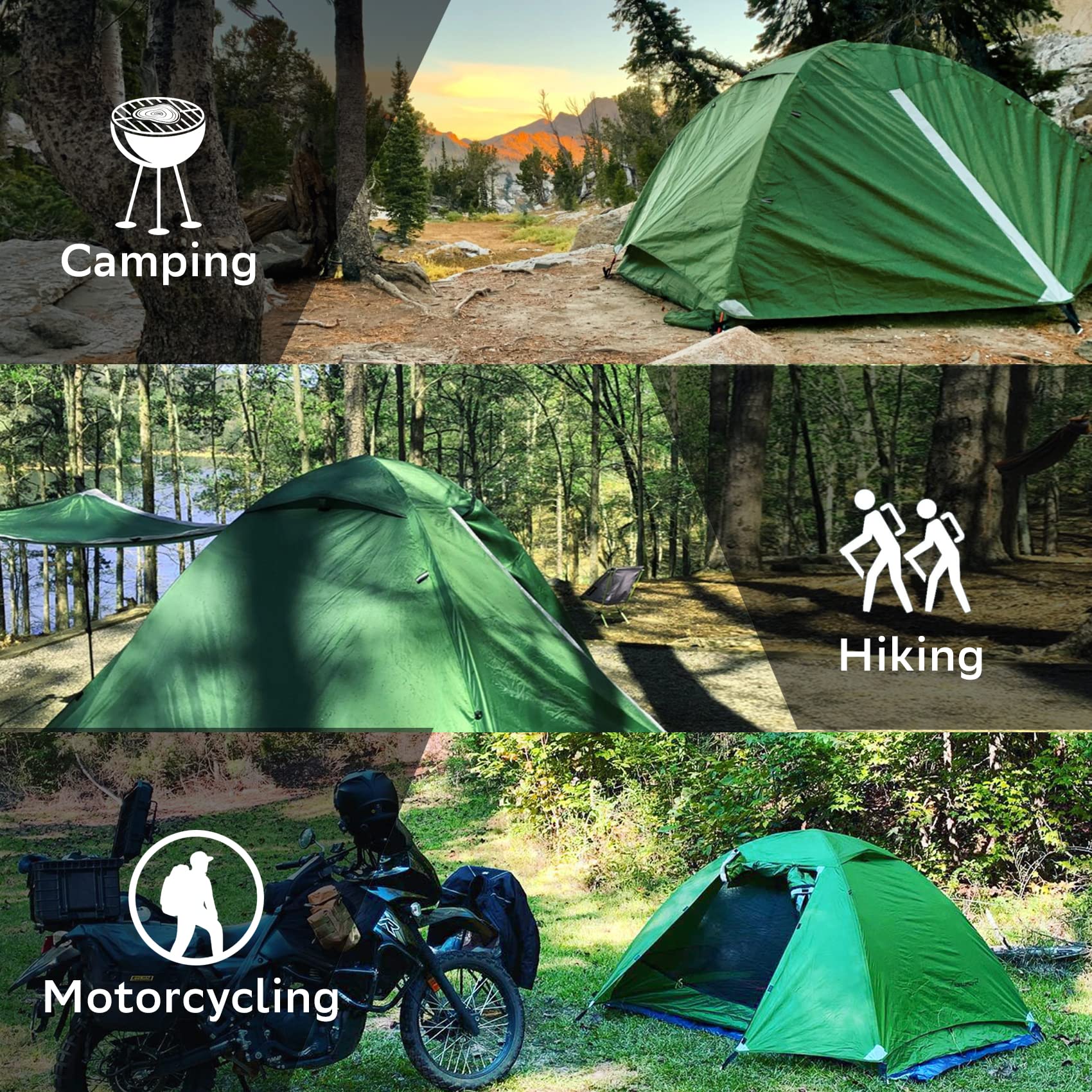 Clostnature Crux Lightweight Backpacking Tent - 1/2/3/4 Person Ultralight Waterproof Camping Tent for Hiking, Mountaineering & Outdoor Adventures | Easy Setup for Family Camping, Solo Travel & Backpacking Trips