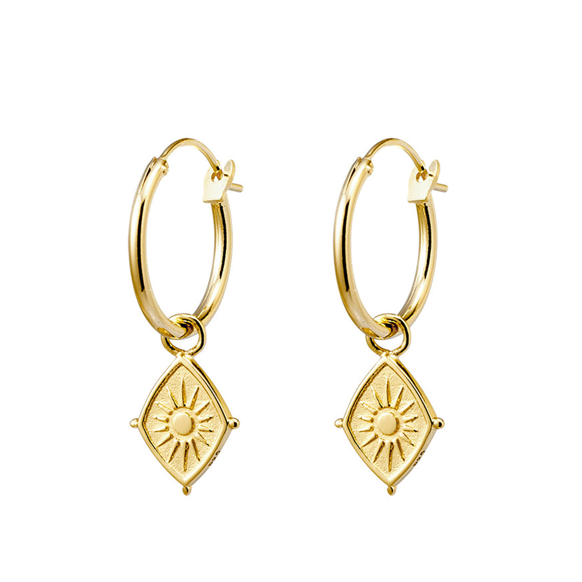Rising Sol Hoops Gold Earrings – 14K Gold Plated Minimalist Hoop Earrings for Women | Perfect for Everyday Wear, Parties & Gifts