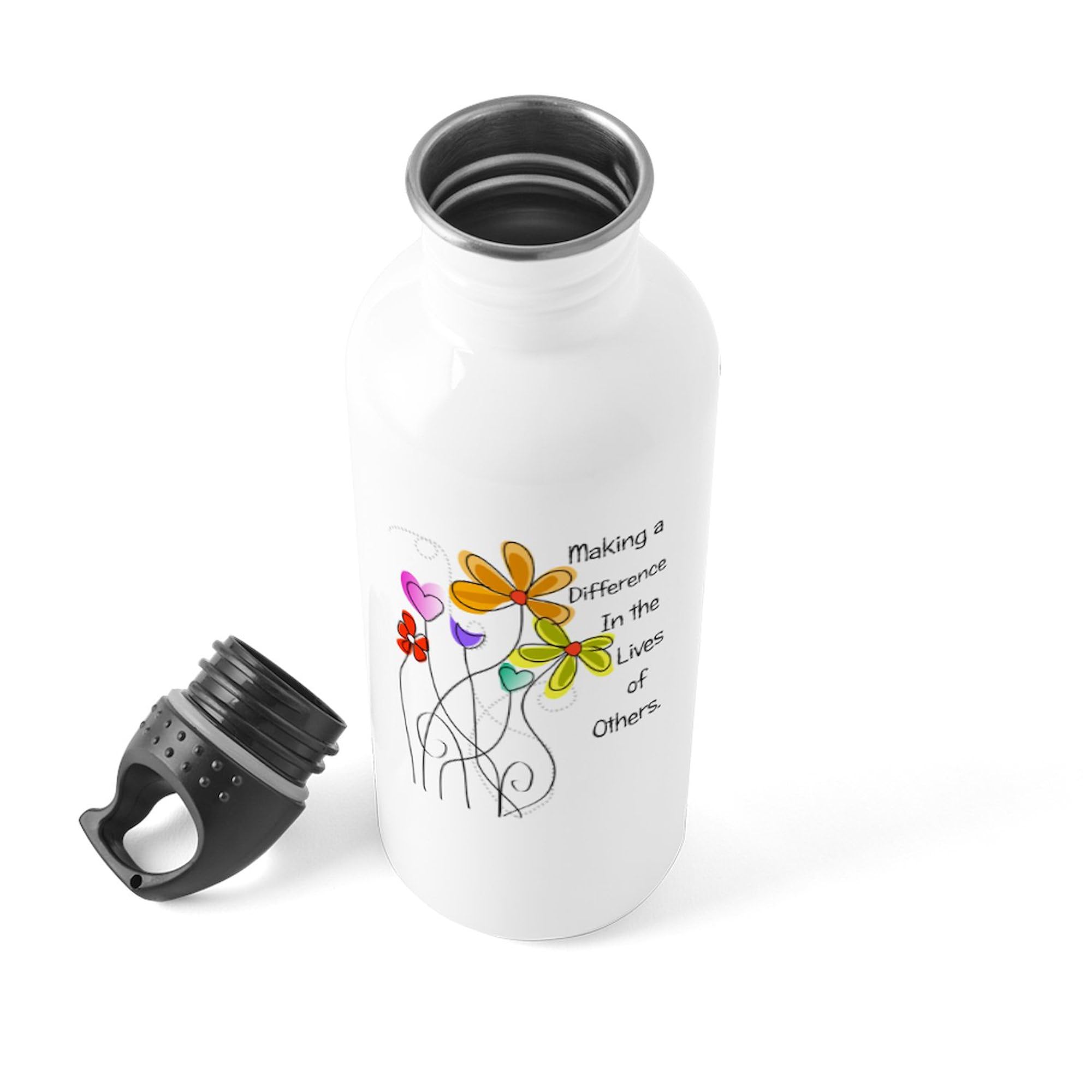 CafePress Caregiver 1.0L (34 oz) Stainless Steel Water Bottle - Durable & Insulated for Home, Office, and Outdoor Use