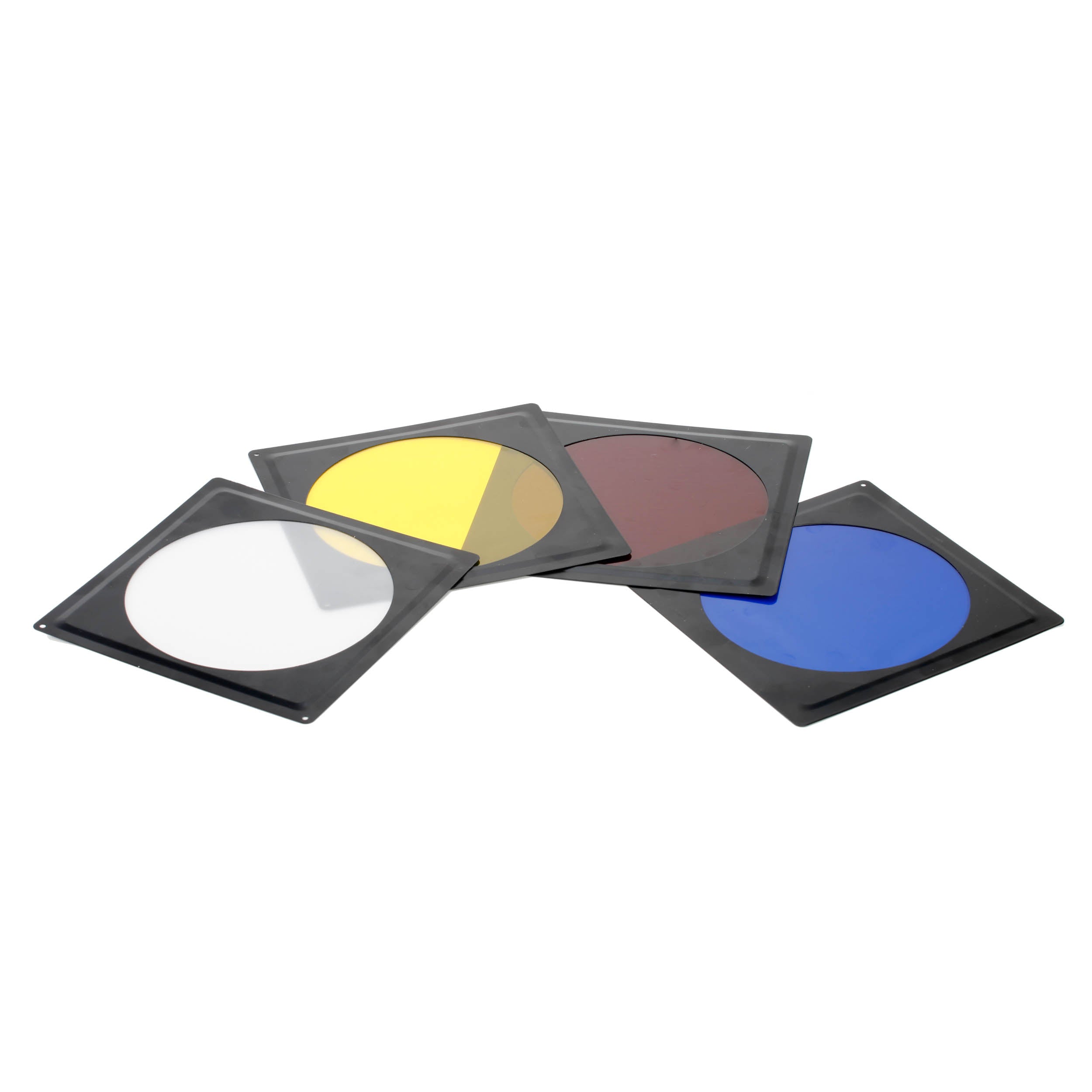 PixaPro 17.5cm Universal Barn Door Replacement Gels - Set of 4 Colored Lighting Filters for Studio Photography & Video Production