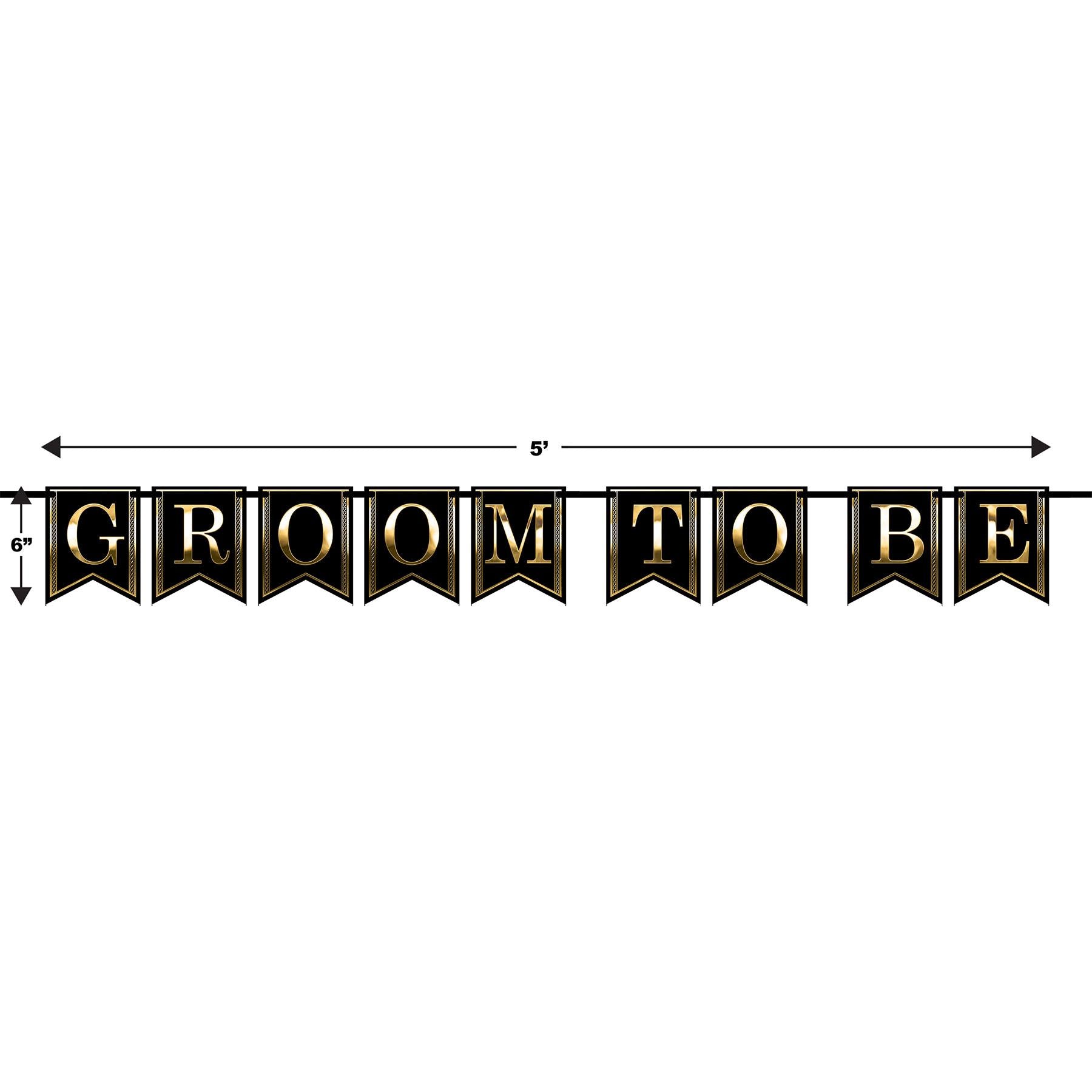 12 Pack Beistle Groom To Be Streamers - Wedding Party Decorations for Bachelor Party, Bridal Shower & Groom's Celebration
