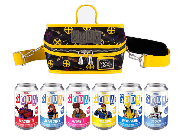 Marvel X-Men '97 6-Pack Soda Can Vinyl Cooler Bundle with Chase Variant - Perfect for Collectors, Comic Con, and Superhero-Themed Parties