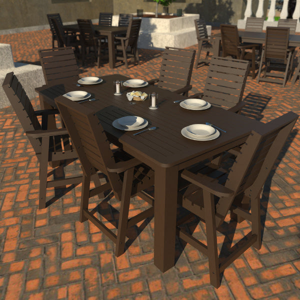 Glennville 7-Piece Counter Height Dining Set - Modern Kitchen & Breakfast Nook Table with Chairs for Small Spaces