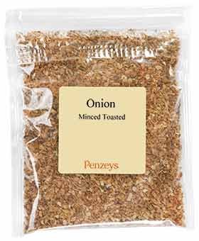 Penzeys Spices Toasted Minced Onions 5.2 oz (1.5 Cup) - Pack of 1 | Premium Dried Onion Flakes for Soups, Stews, Salads & Seasoning | Perfect for Home Cooking & Meal Prep