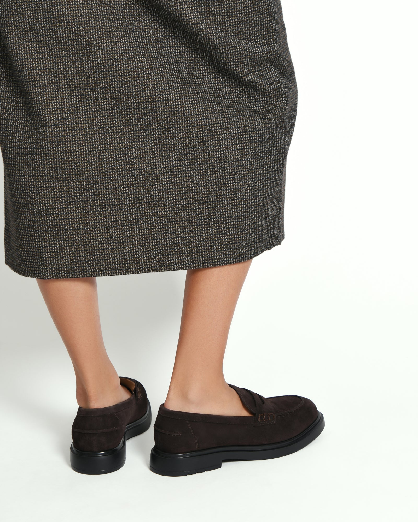 JARVIS Men's Loafers - Bitter Chocolate Suede Slip-On Shoes for Casual & Business Wear
