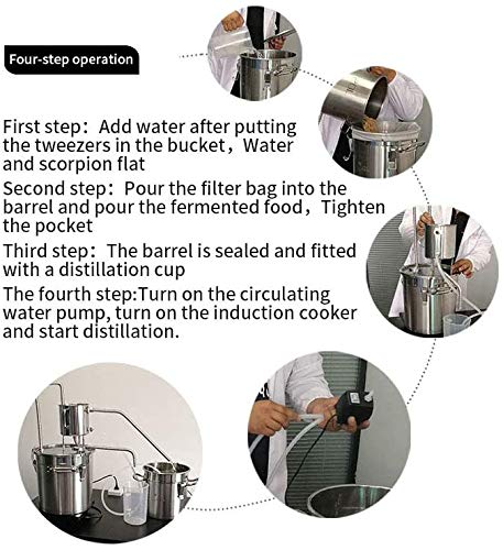 Complete DIY Wine Brewing Kit - Home Alcohol Distiller for Moonshine, Vodka & Essential Oils | Perfect for Home Brewing, Distilling Spirits & Aromatherapy