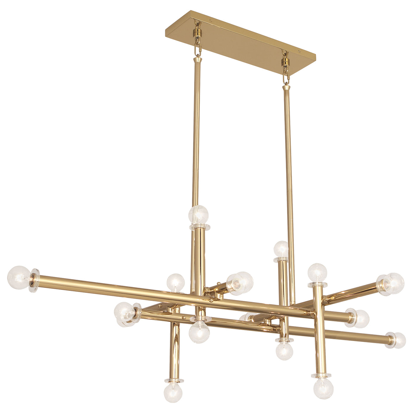 Milano Linear Chandelier - Modern 6-Light LED Pendant Lighting Fixture for Dining Room, Kitchen Island & Living Room Decor