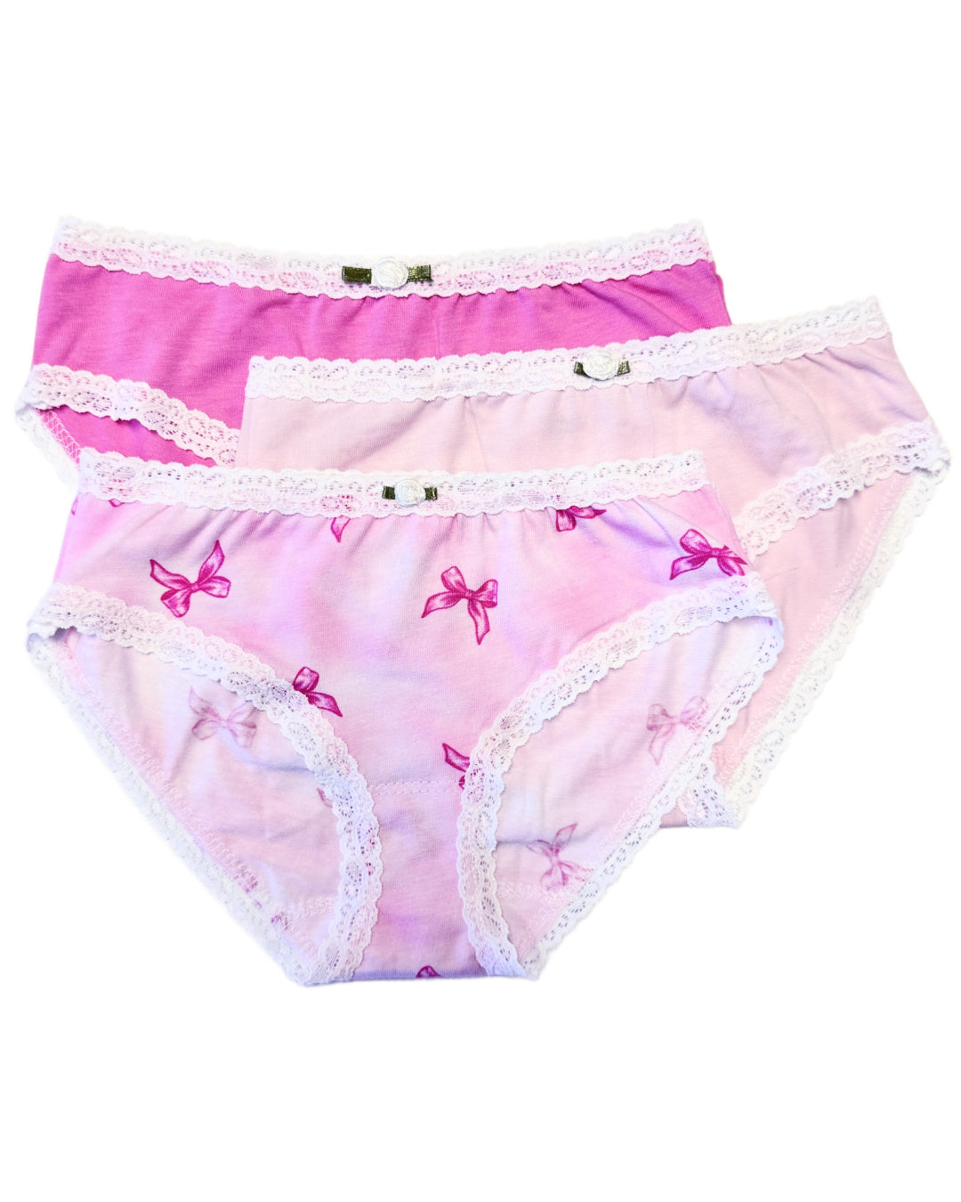 3 Pack Satin Ribbon Bows for Panties - Elegant Lingerie Accessories for Valentine's Day, Bridal Shower & Romantic Occasions