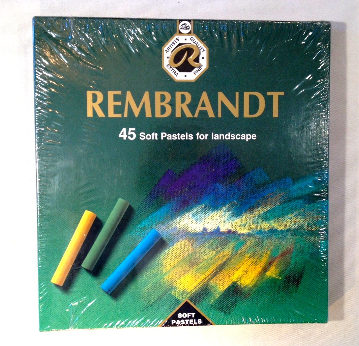 Rembrandt Soft Pastel Set - 45 Vibrant Colors in Wood Box for Landscape Drawing & Professional Artwork | Perfect for Artists, Sketching & Outdoor Painting