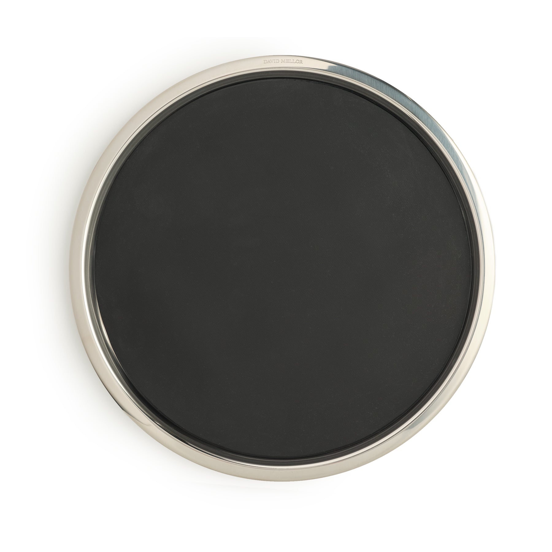 Premium Stainless Steel Round Serving Tray with Non-Slip Silicone Mat - Elegant Home Decor for Dining, Entertaining & Kitchen Organization