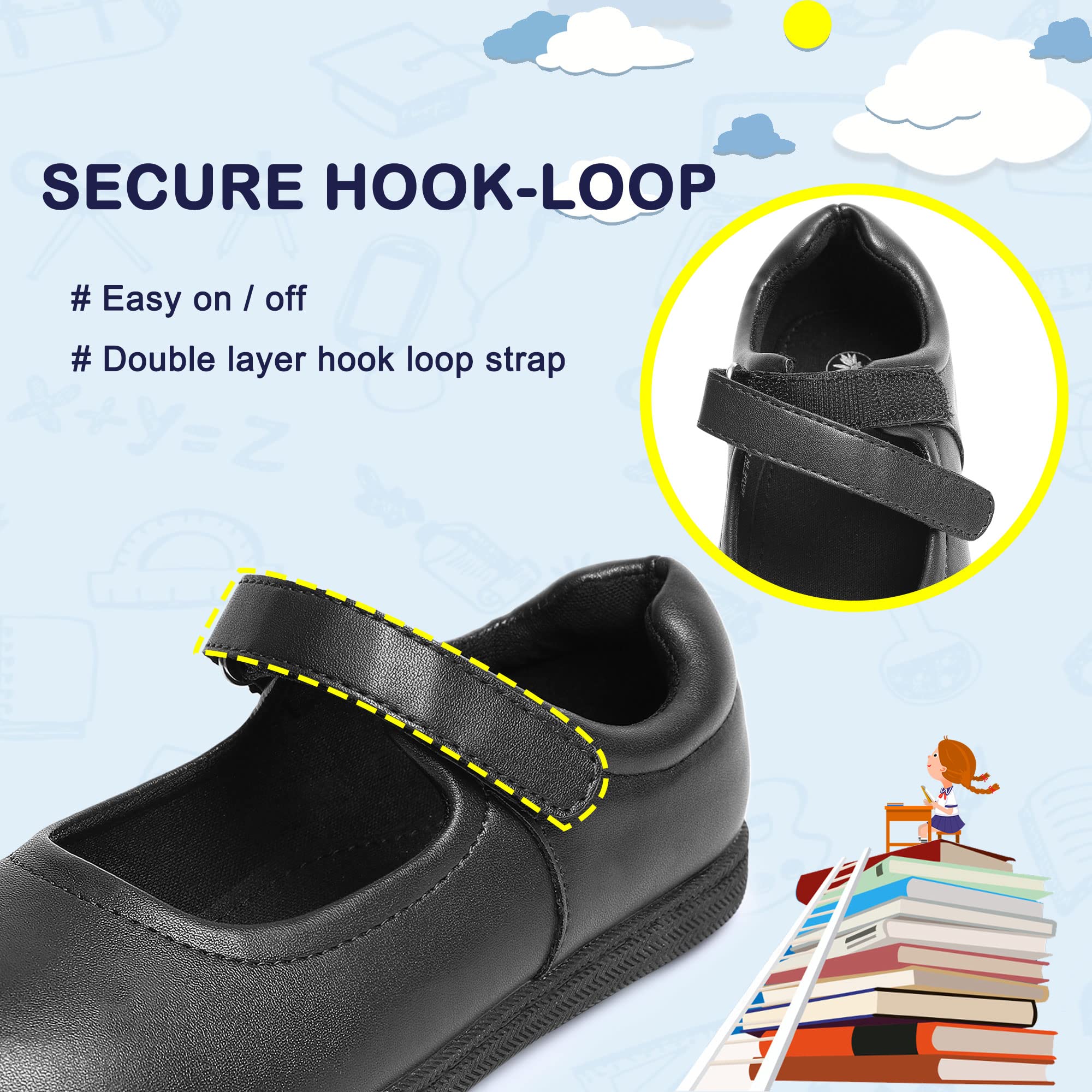 Girls Mary Jane Shoes - Cute Dress Flats for School Uniform, Wedding & Back to School | Comfortable & Stylish Kids Shoes for Formal Occasions & Daily Wear
