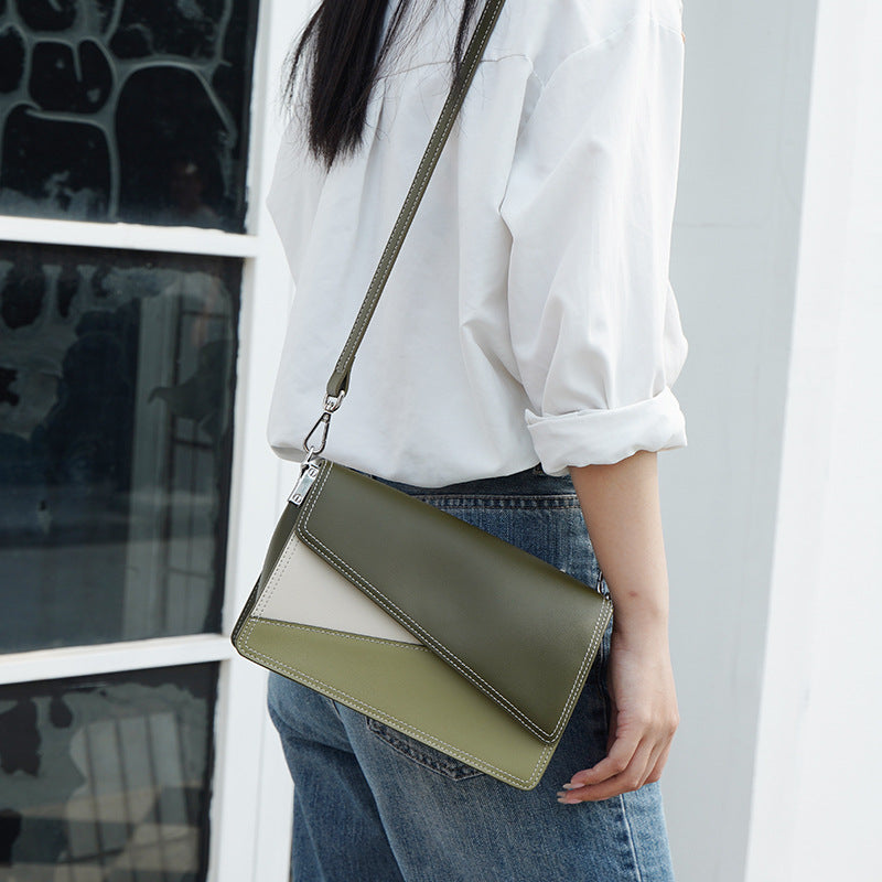 Modern Geometric Colorblock Crossbody Bag for Women - Stylish & Trendy Shoulder Purse for Work, Travel & Everyday Use