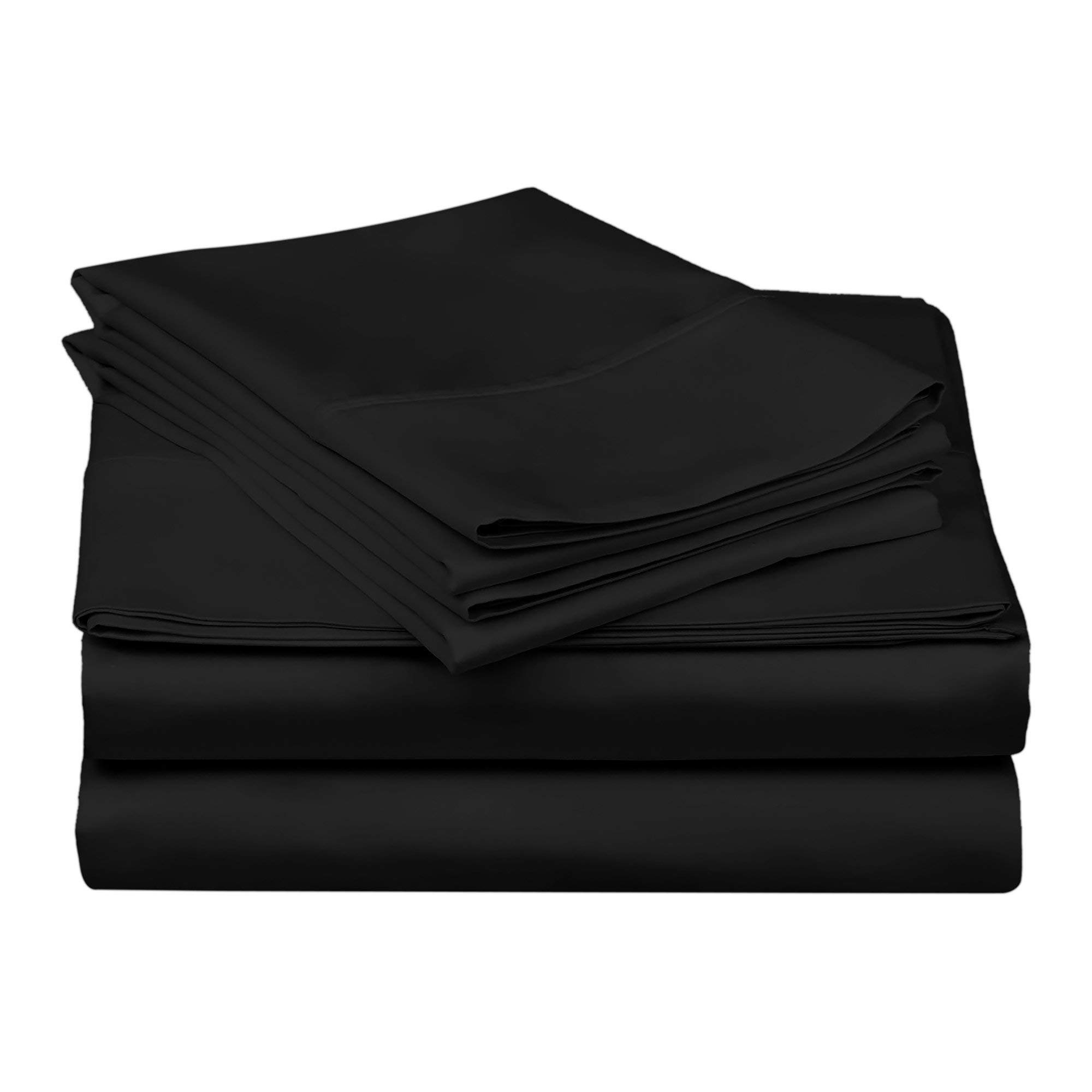 800 Thread Count 100% Cotton Bed Sheet Set - 4Pcs Twin Size, Deep Pocket Fits Mattress Up to 22