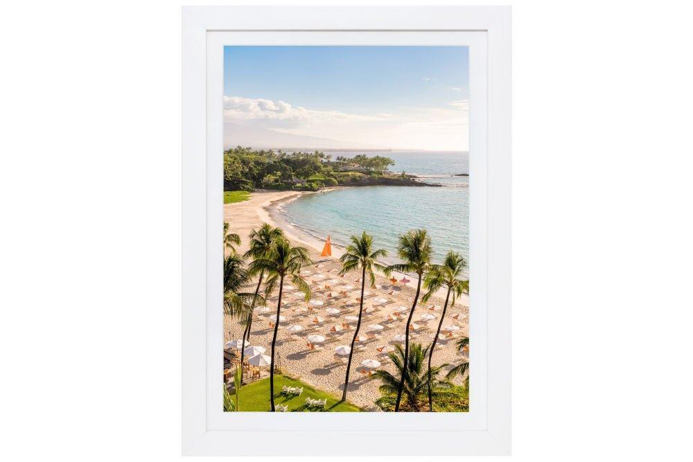 Gray Malin Mauna Kea Mini Framed Print - Vertical Afternoon Stroll Wall Art for Home Decor, Office & Gifts | Beach Theme Photography Print