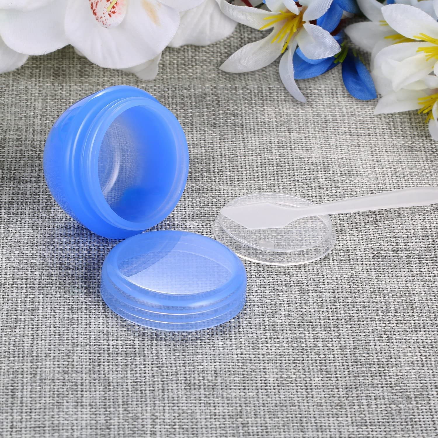 TSA Approved Leakproof Travel Containers for Toiletries - 6 Pack Small Refillable Cosmetic Jars with Lids (20g/0.7oz Each) for Cream, Gel & Paste - Perfect for Air Travel, Gym Bag & On-the-Go Makeup Organization