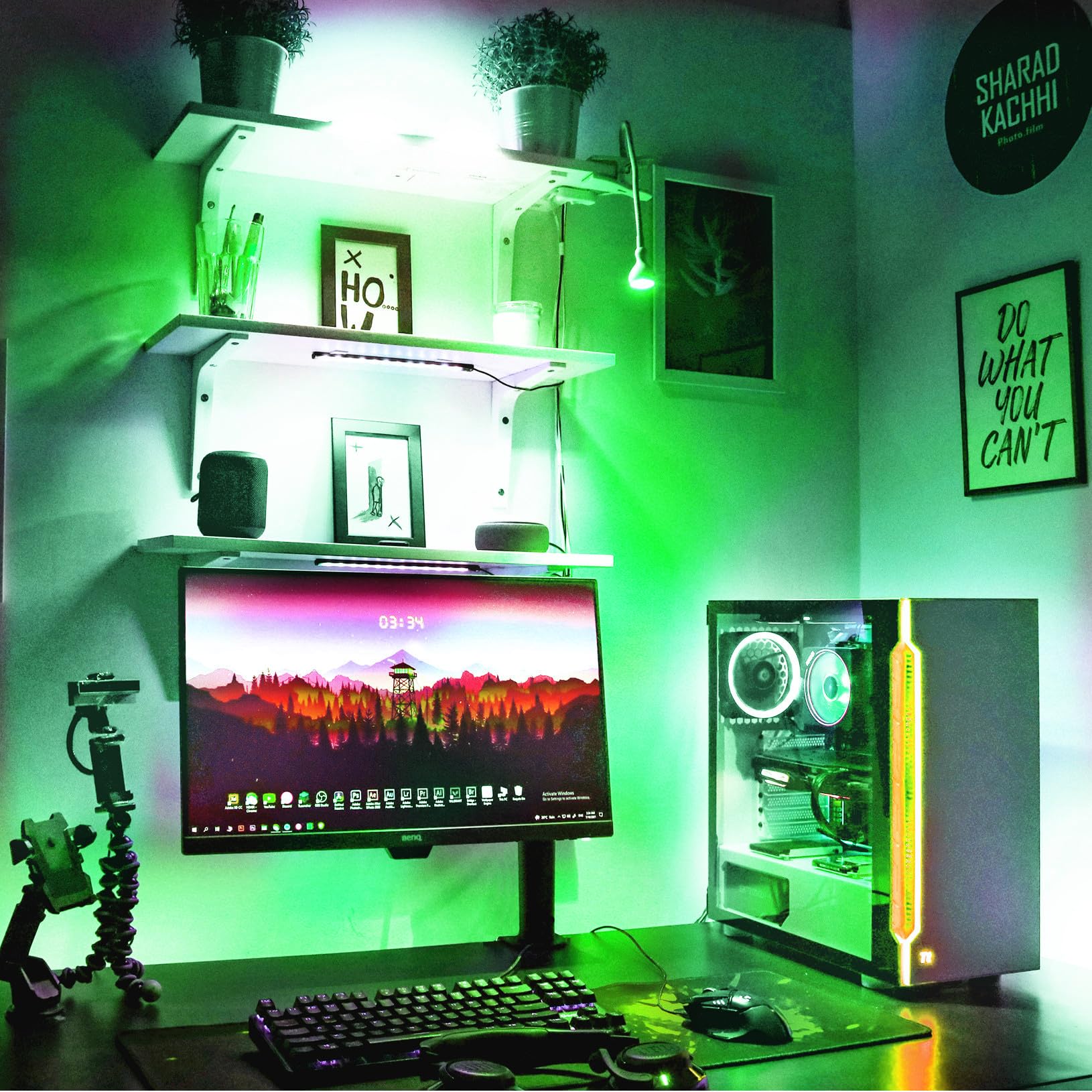 Electroluminescent EL Sheet Light - 3 Modes (Steady On/Slow Flash/Fast Strobe), 12cm x 5cm DIY Neon Panel, Cuttable Backlit Lamp for Cosplay, Home Decor, and Party Lighting (Green) - Perfect for Costume Accessories, Room Decorations, and Nightclub Events