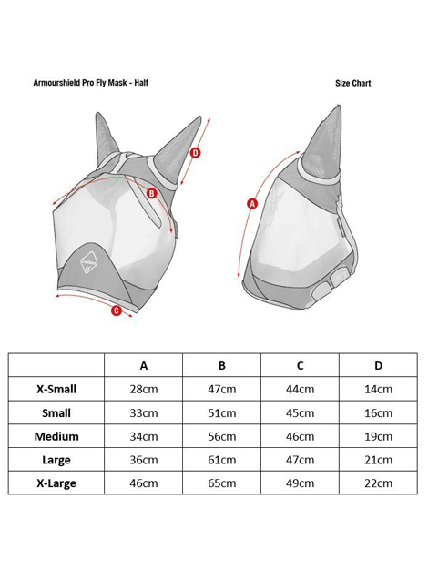Armour Shield Pro Half Fly Mask for Horses - UV Protection & Comfortable Fit - Perfect for Riding, Training, and Outdoor Activities