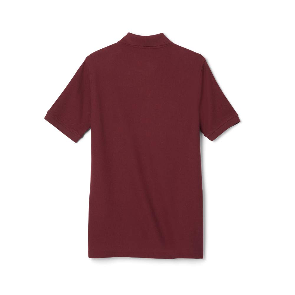 French Toast Unisex Short Sleeve Pique Knit School Uniform Shirt - Burgundy (31953-18) for Kids & Teens - Perfect for Class, Picture Day & School Events