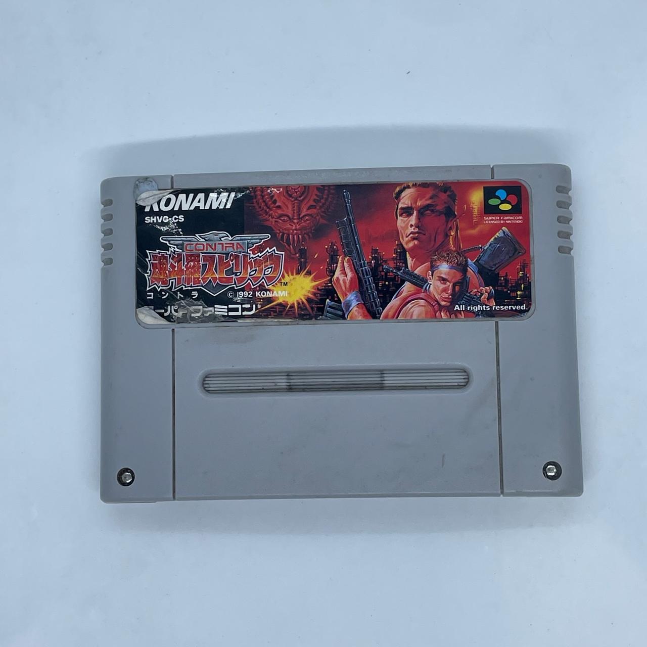 Original Contra Spirits SNES Game Cartridge - Authentic NTSC-J Version for Super Famicom | Retro Gaming, Collector's Item, Perfect for 90s Nostalgia & Classic Console Enthusiasts