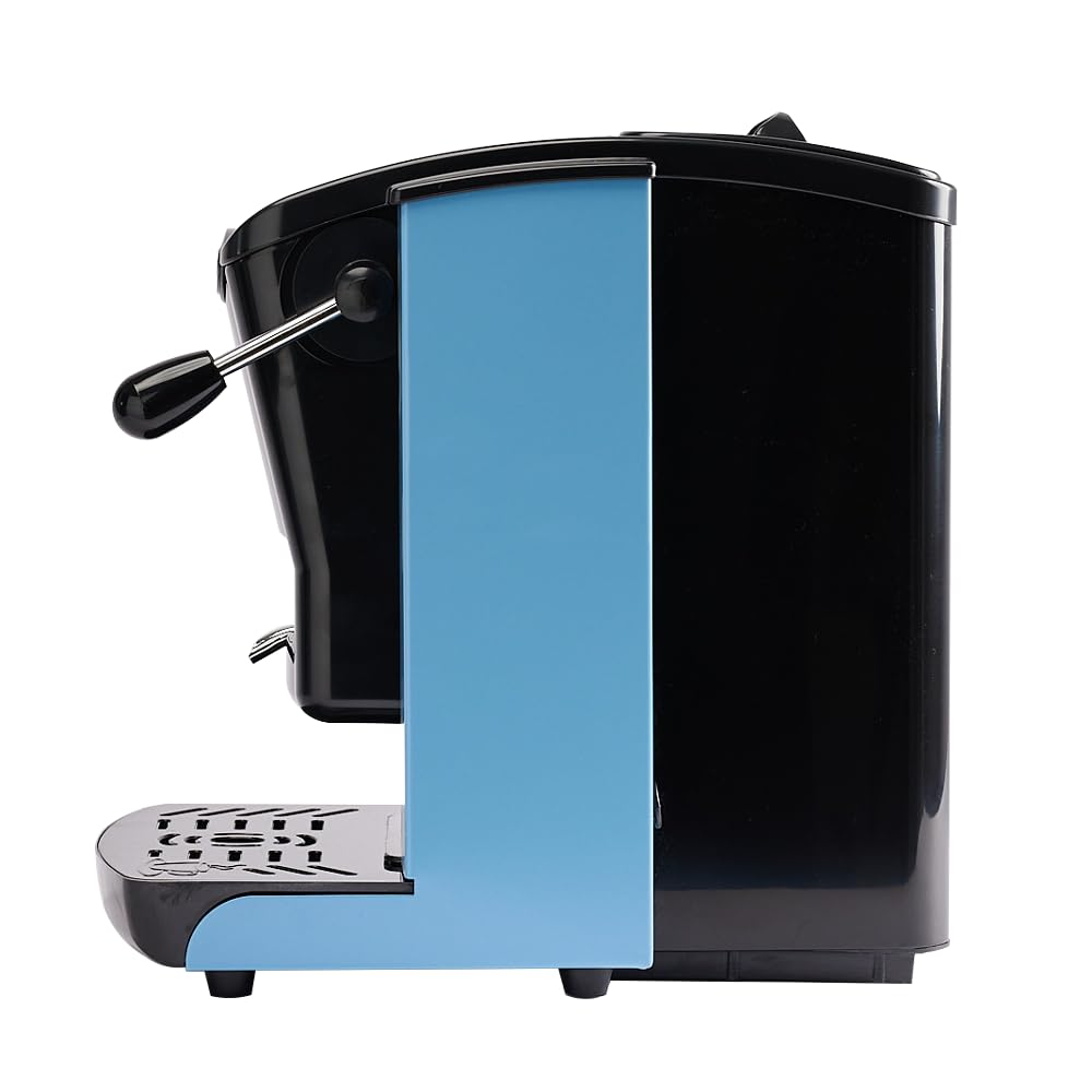 FABER Coffee Machine | 44mm ESE Pod Model | Adjustable Brass Heat Press (Turquoise | Black) – Perfect for Home, Office, and Café Use