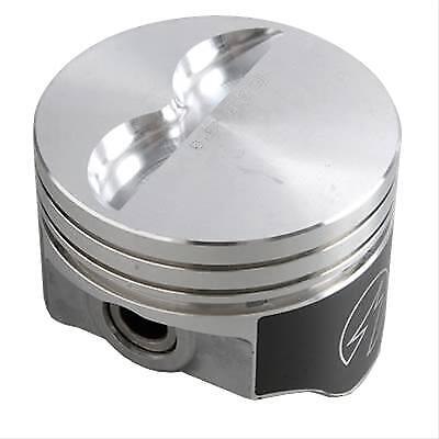 SPEED PRO Hypereutectic 2vr Flat Top Pistons Set with 8+ CAST Rings for Chevy SB 327 040 - High Performance Engine Upgrade for Racing & Street Use