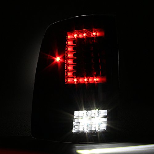 AKKON LED Taillights Set with 3rd Brake Lamp for 2009-2018 Dodge Ram 1500 & 2010-2018 Ram 2500/3500 - Black C Strip Design | Upgrade Your Truck's Rear Lighting for Better Visibility and Style