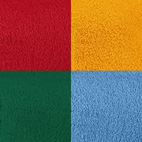 Electric Blue, Hunter Green, Red, Mustard