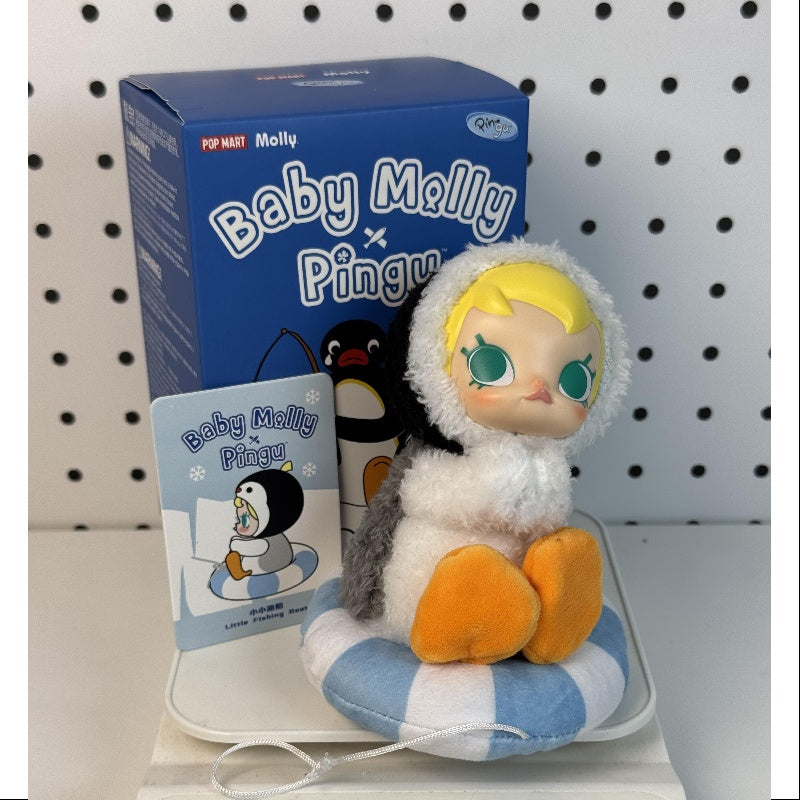 Baby MOLLY Pingu Happy Fishing Series Vinyl Plush Pendant - Cute Little Fishing Boat Toy for Kids | Perfect for Playtime, Nursery Decor & Gift Giving