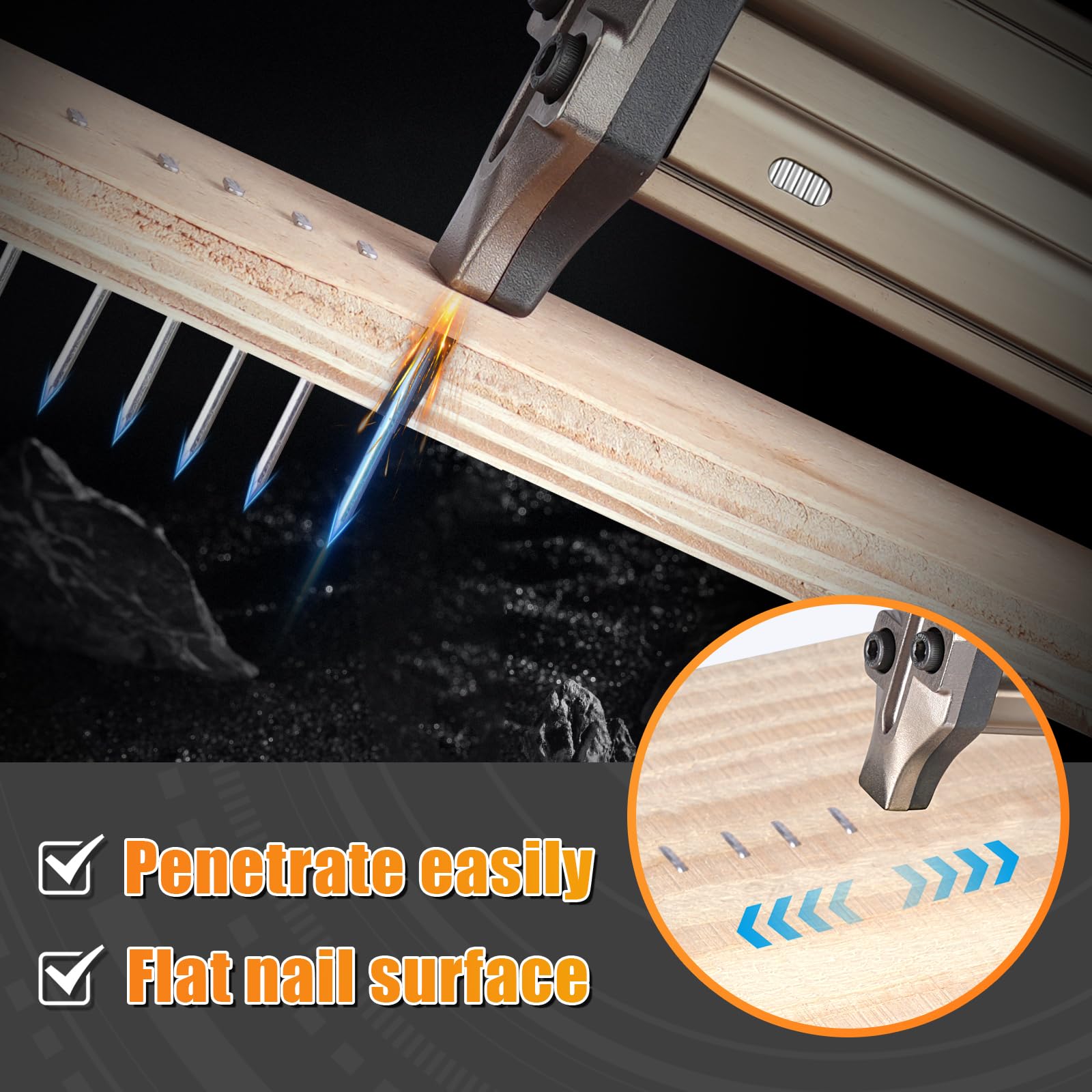 14 Gauge 3/4-Inch (18mm) Concrete Nails 800PCS/Box - Heavy Duty T Nails for Truss Building, Construction Framing, Concrete Nailing & DIY Projects | Perfect for Wood to Concrete Fastening, Roofing, and Structural Framing