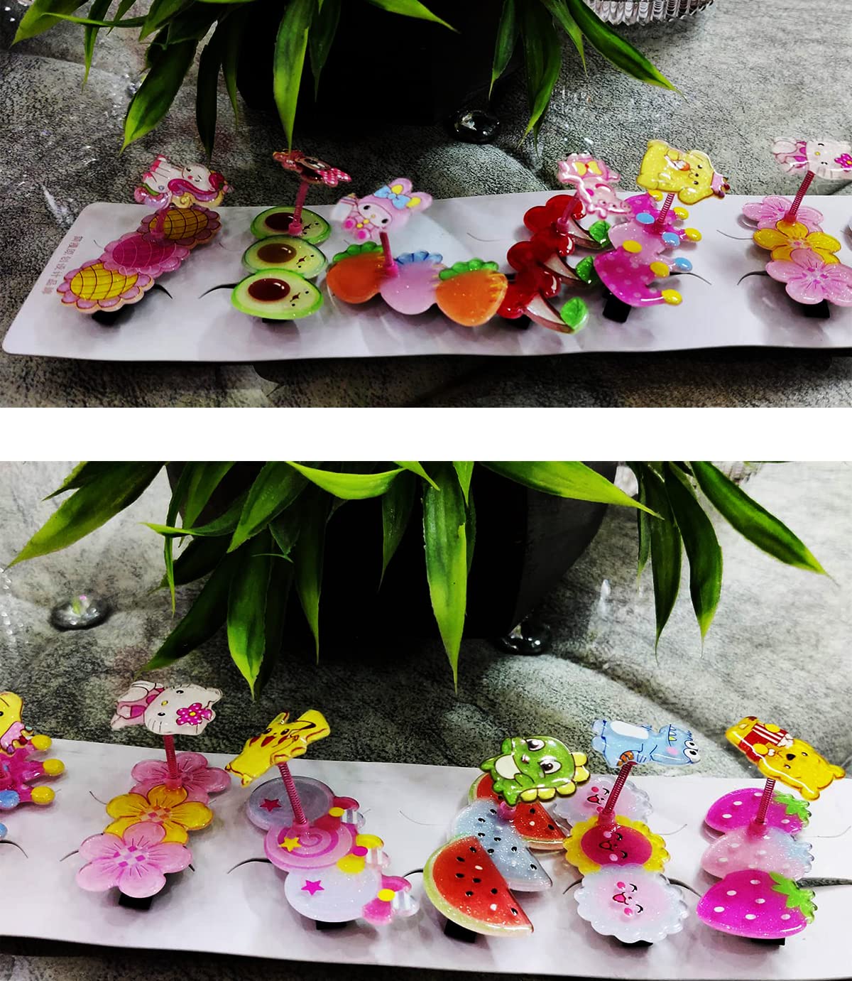 ARTBOX 3D Spring Style Hair Clips Set - Cute Girlish Barrettes for Toddler & Kids (2PC Random Designs) | Perfect for School, Parties & Daily Hair Accessories