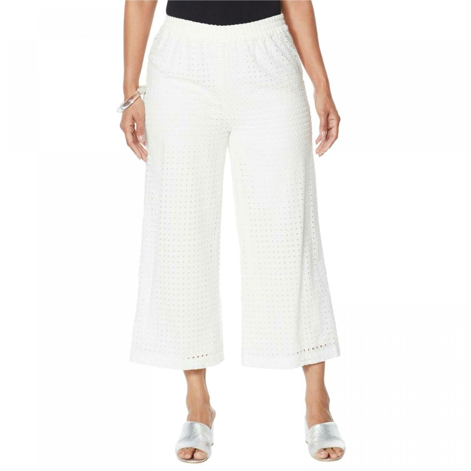 ZUZIFY Women's Lined Crop Pants - Comfortable Pull-On for Casual Wear