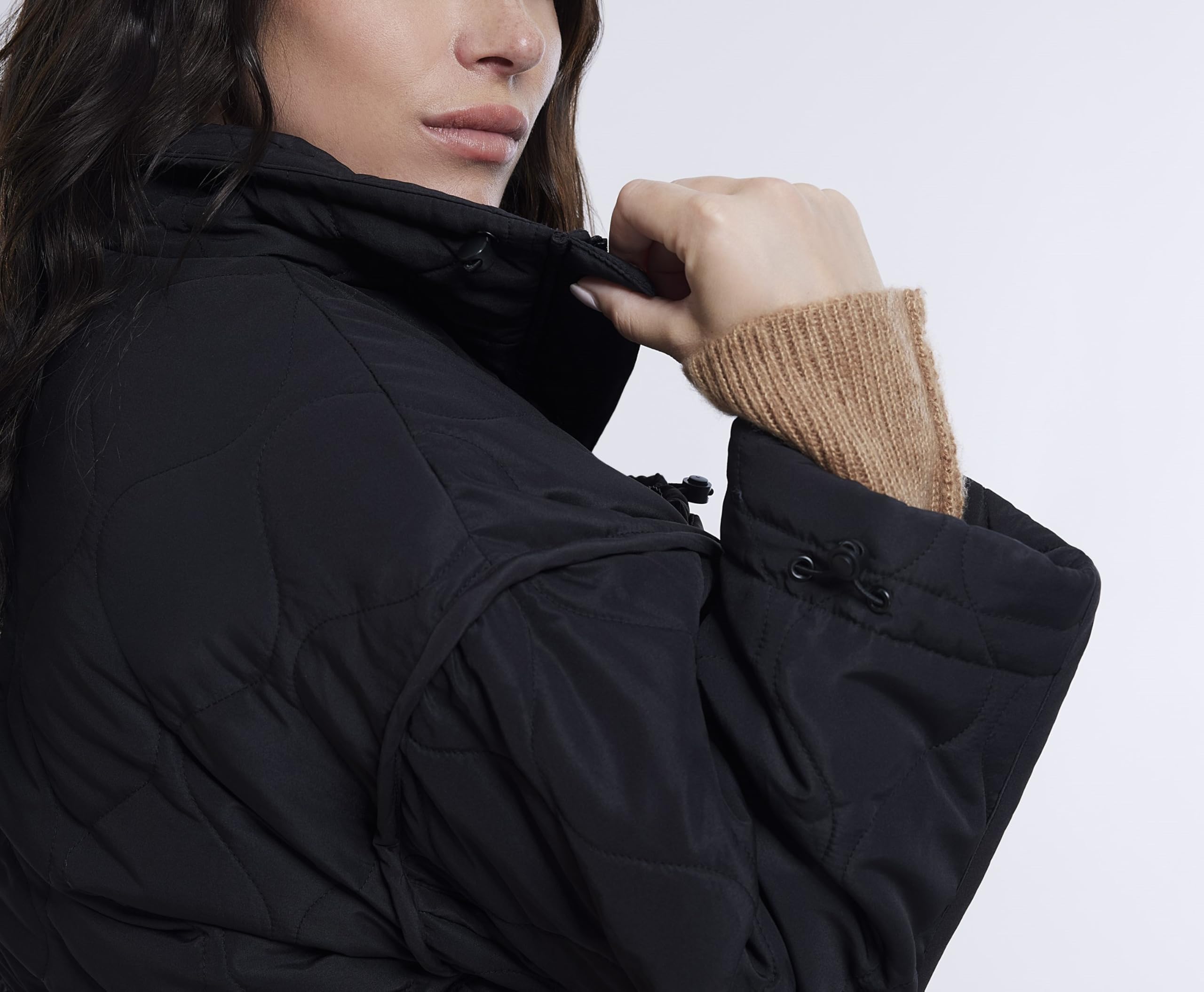 Motherhood Maternity Women's Quilted Winter Puffer Jacket for Pregnancy - Warm Maternity Coat for Cold Weather - Perfect for Outdoor Activities & Daily Wear