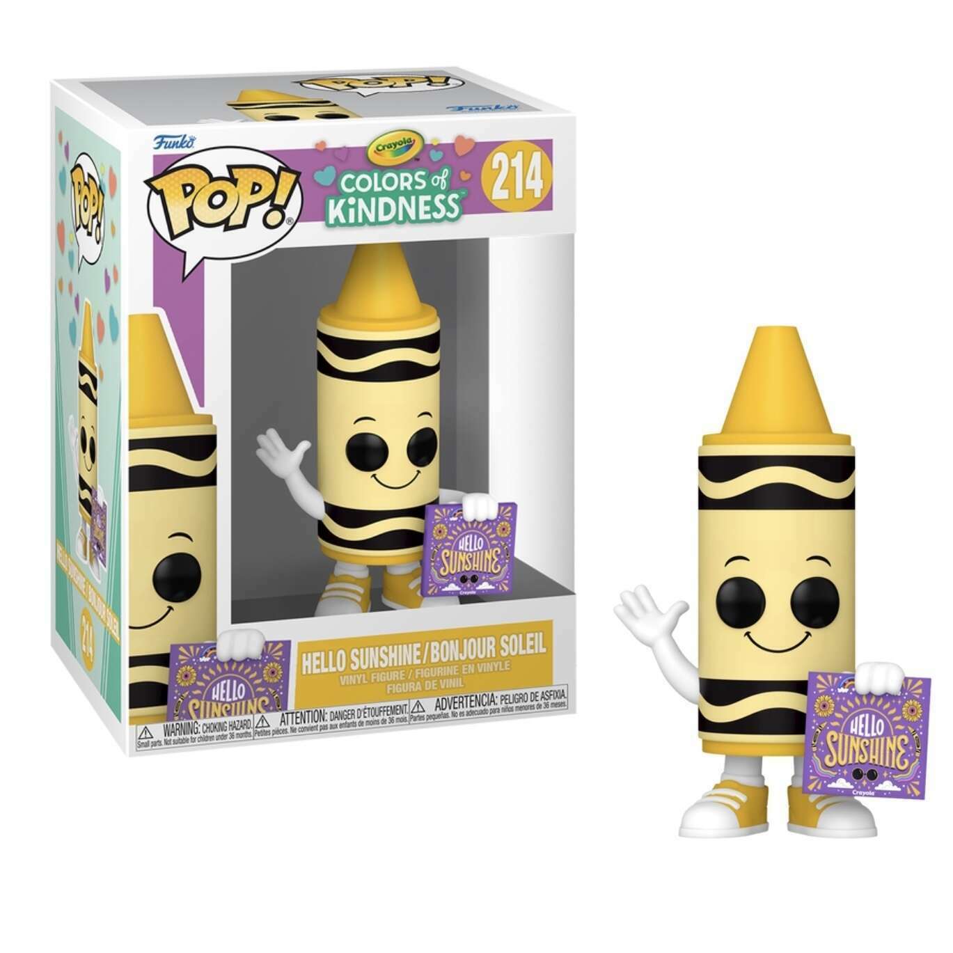 Crayola Colors of Kindness Hello Sunshine Yellow Crayon #214 - Perfect for Kids Art Projects, Classroom Activities & DIY Crafts