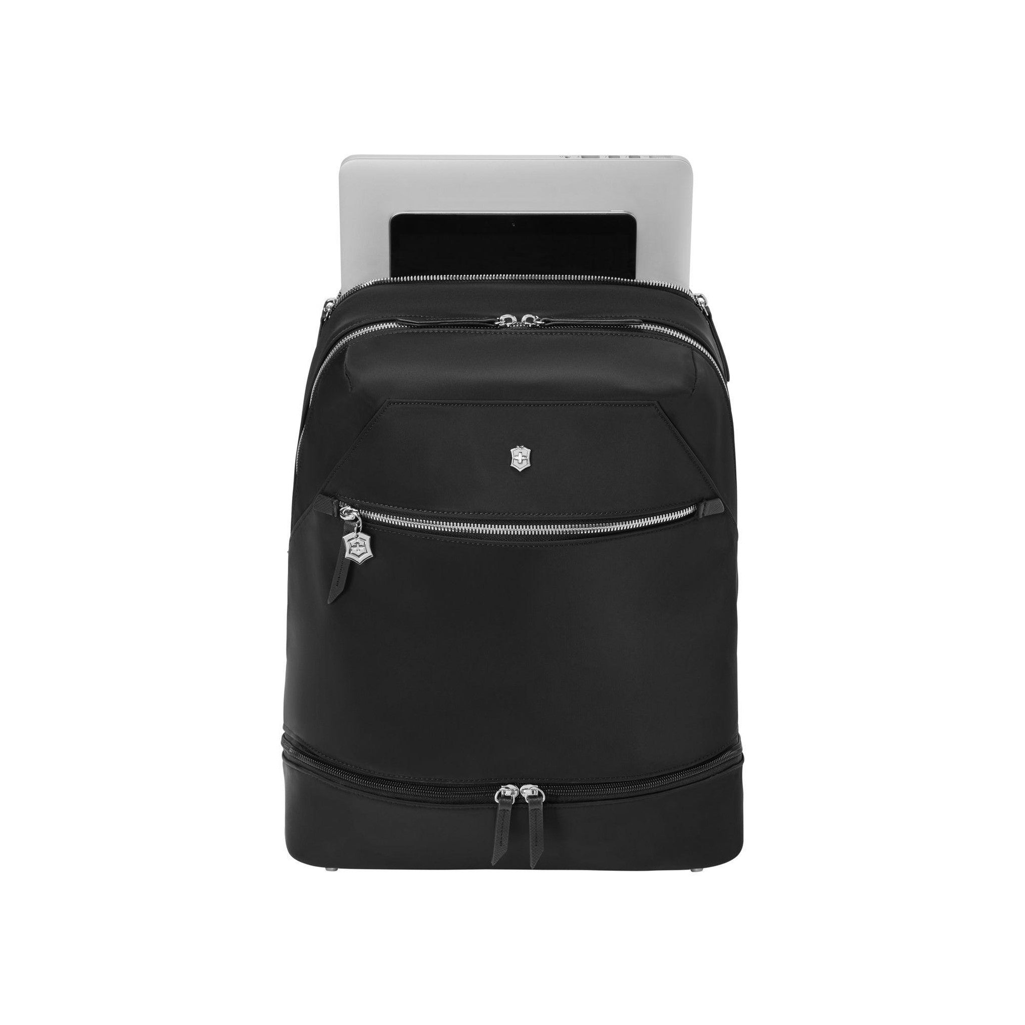 Victorinox Victoria Signature Deluxe Backpack - Premium Laptop Backpack for Work & Travel - Durable Water-Resistant Business Backpack with USB Charging Port - Perfect for Commuters, Students & Professionals