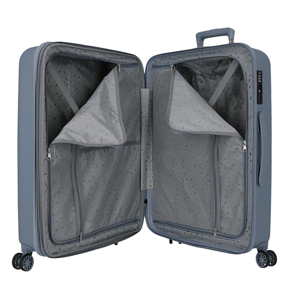 Unisex Adult Medium Suitcase 65cm Silver - Perfect for Business Travel & Weekend Getaways