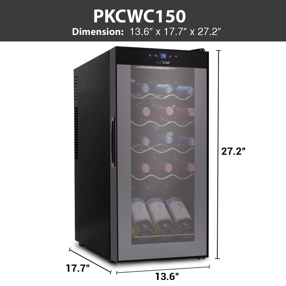 Premium 12-Bottle Electric Wine Cooler - Dual Zone Temperature Control for Red & White Wines - Perfect for Home Bars, Restaurants & Wine Cellars
