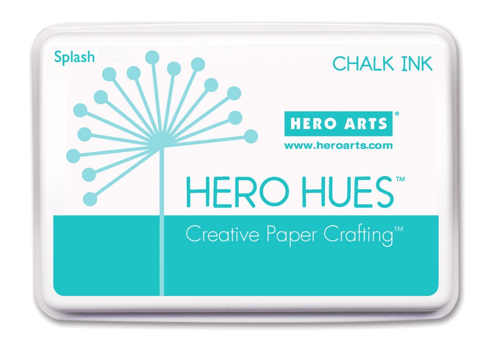 Hero Arts Rubber Stamps & Chalk Ink Set - Vibrant Splash Colors for Card Making, Scrapbooking & DIY Crafts