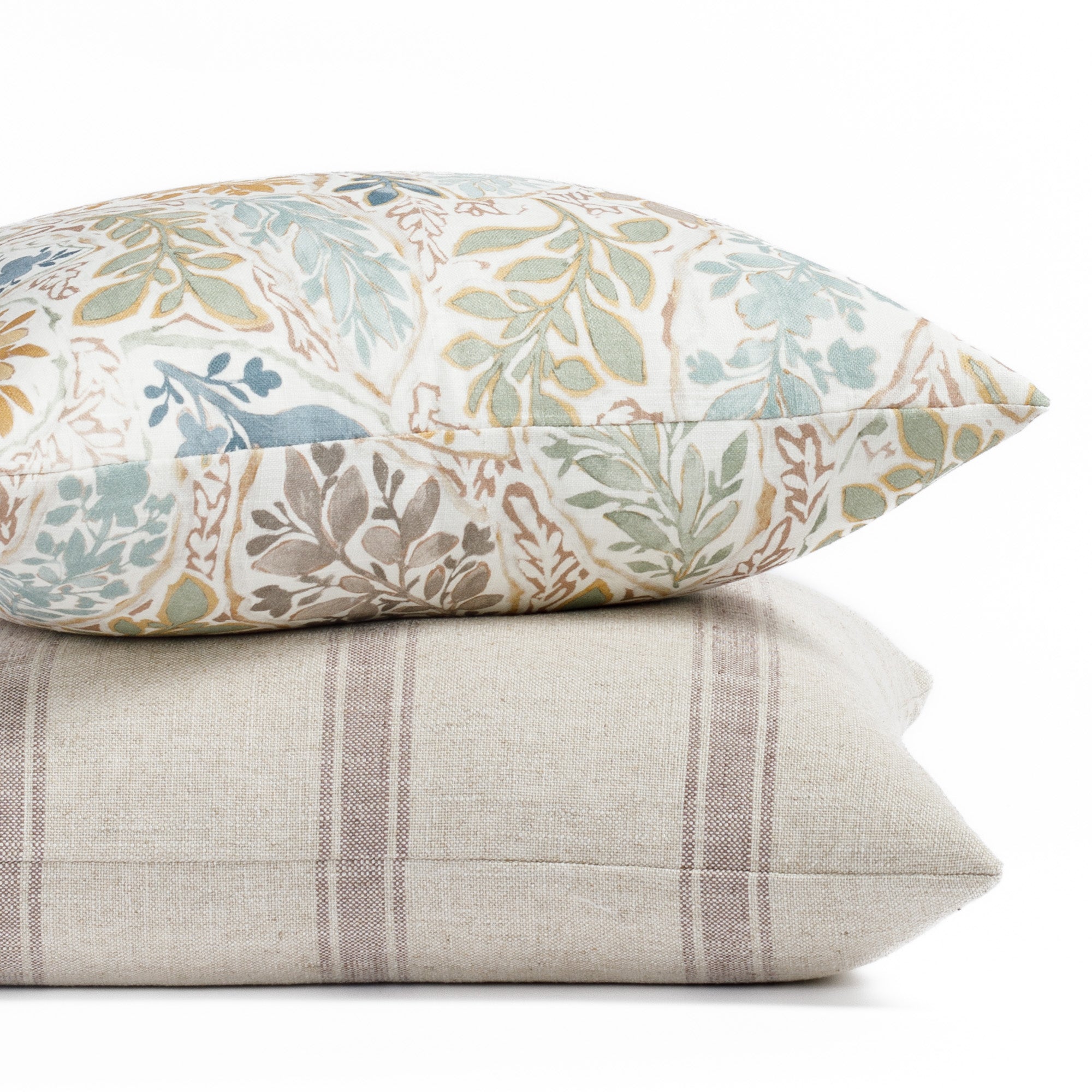 Theo Stripe 22x22 Decorative Throw Pillow Cover - Soft Mauve Square Cushion for Sofa, Bed, Living Room & Home Decor