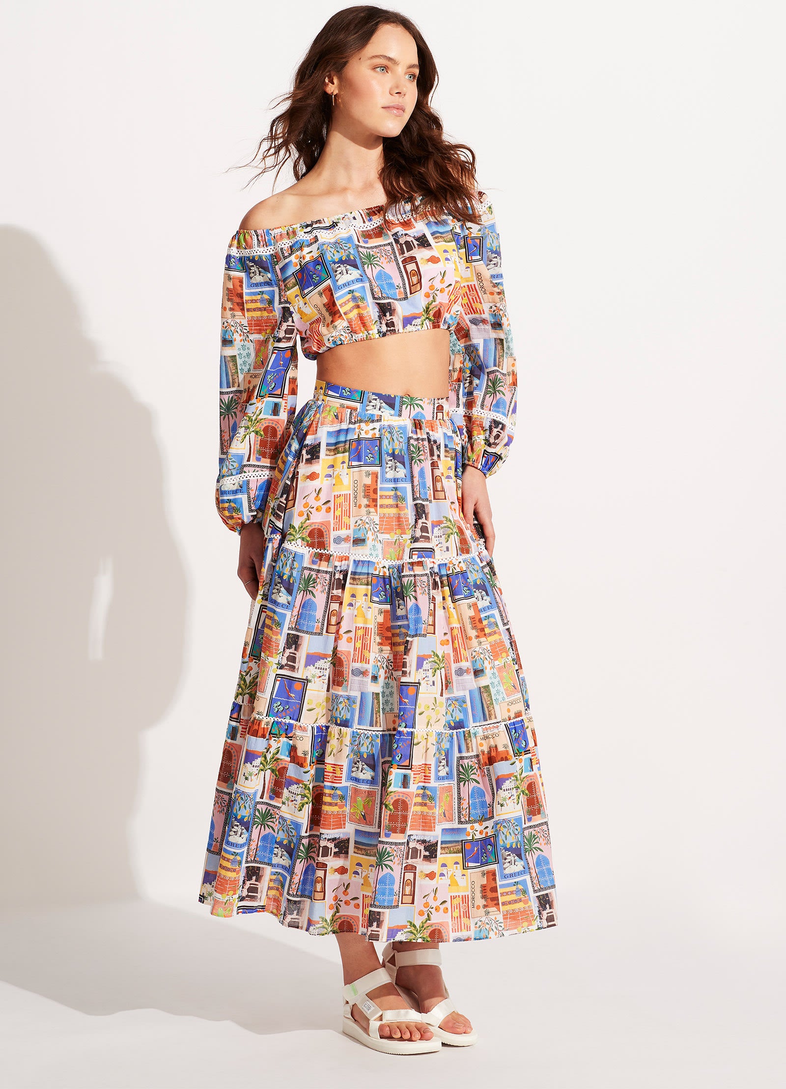 Stylish Vacation Skirt in Azure Blue - Perfect for Beach Getaways, Summer Travel & Casual Outings