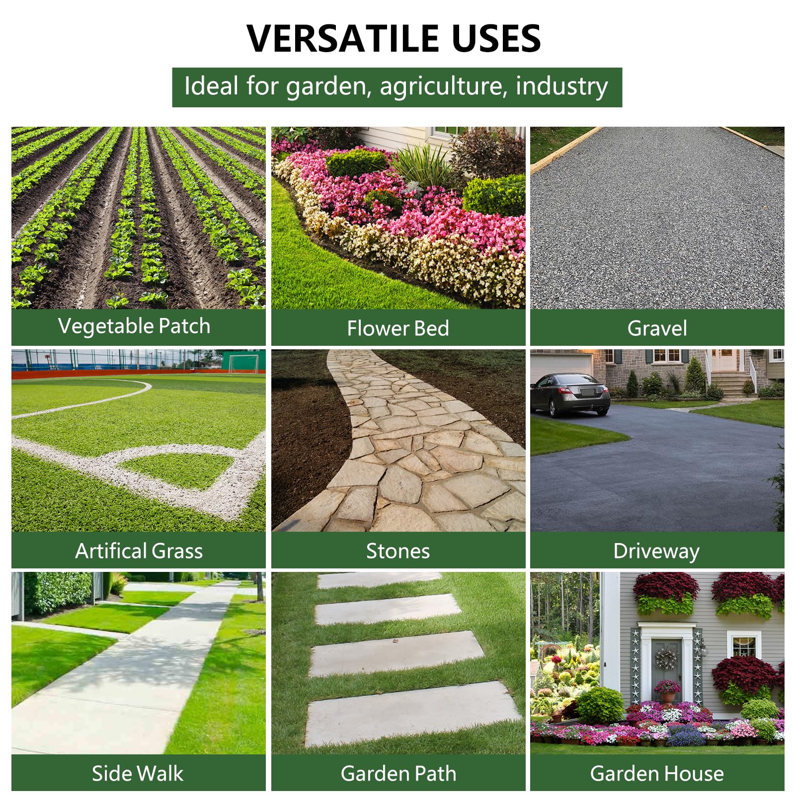 Broadfashion 5oz Woven Landscape Fabric - 5 x 300FT Double Layer Weed Barrier for Gardens | Heavy Duty Weed Control Ground Cover | Durable Gardening Mat for Beds, Landscaping & Outdoor Projects