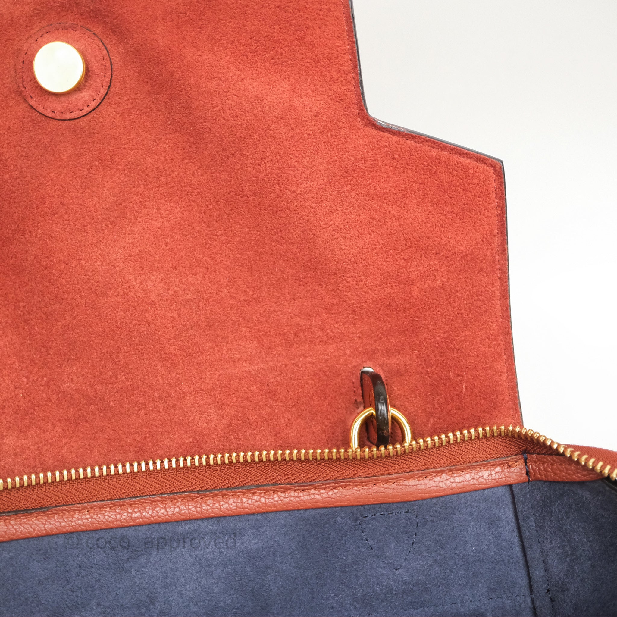 Celine Mini Belt Bag in Brick Red Grained Goatskin Leather with Gold Hardware - Perfect for Everyday Use, Work & Travel