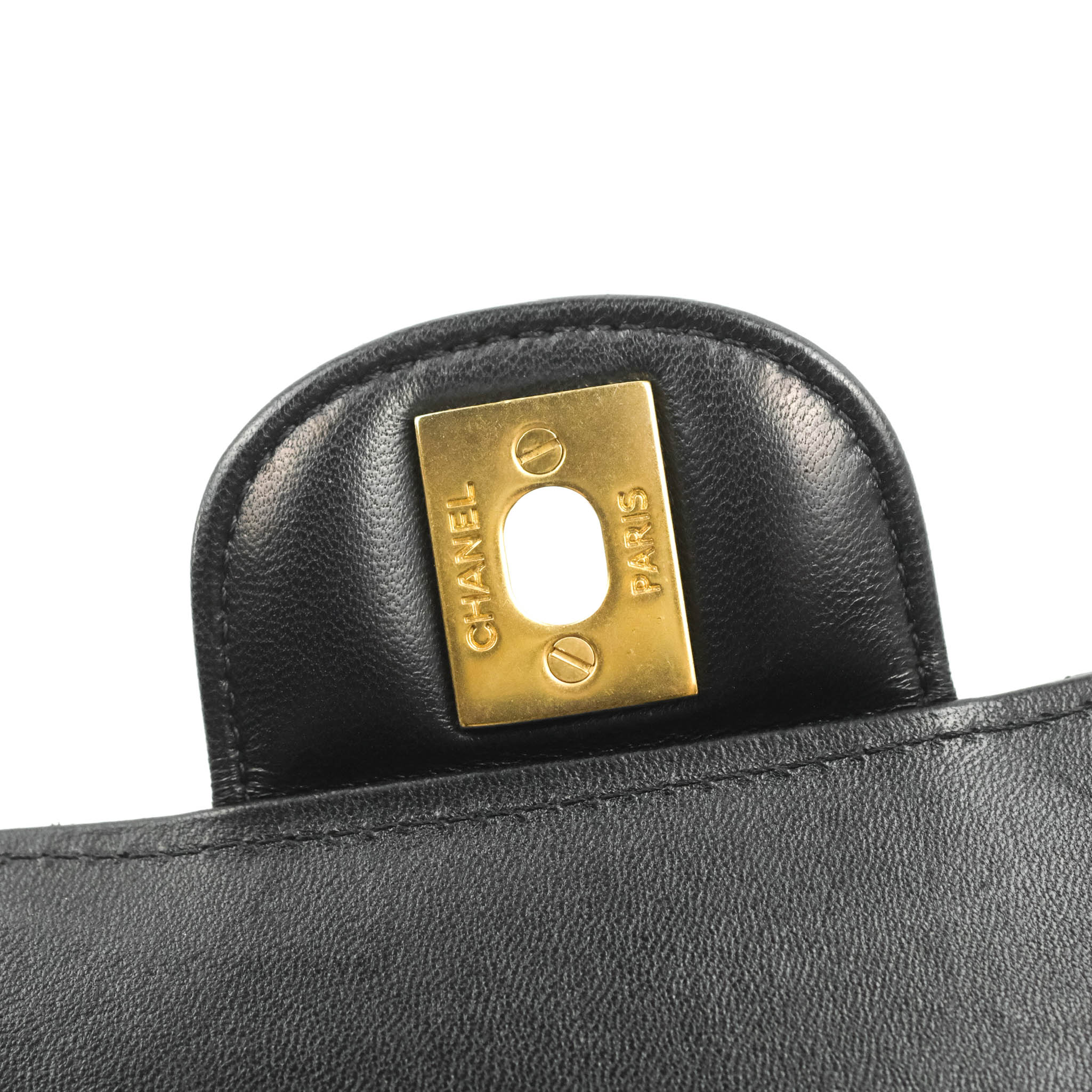 Chanel Classic Chevron Small Medium Double Flap Bag Black Lambskin Leather with Gold Hardware - Luxury Crossbody Purse for Women, Perfect for Date Night & Special Occasions