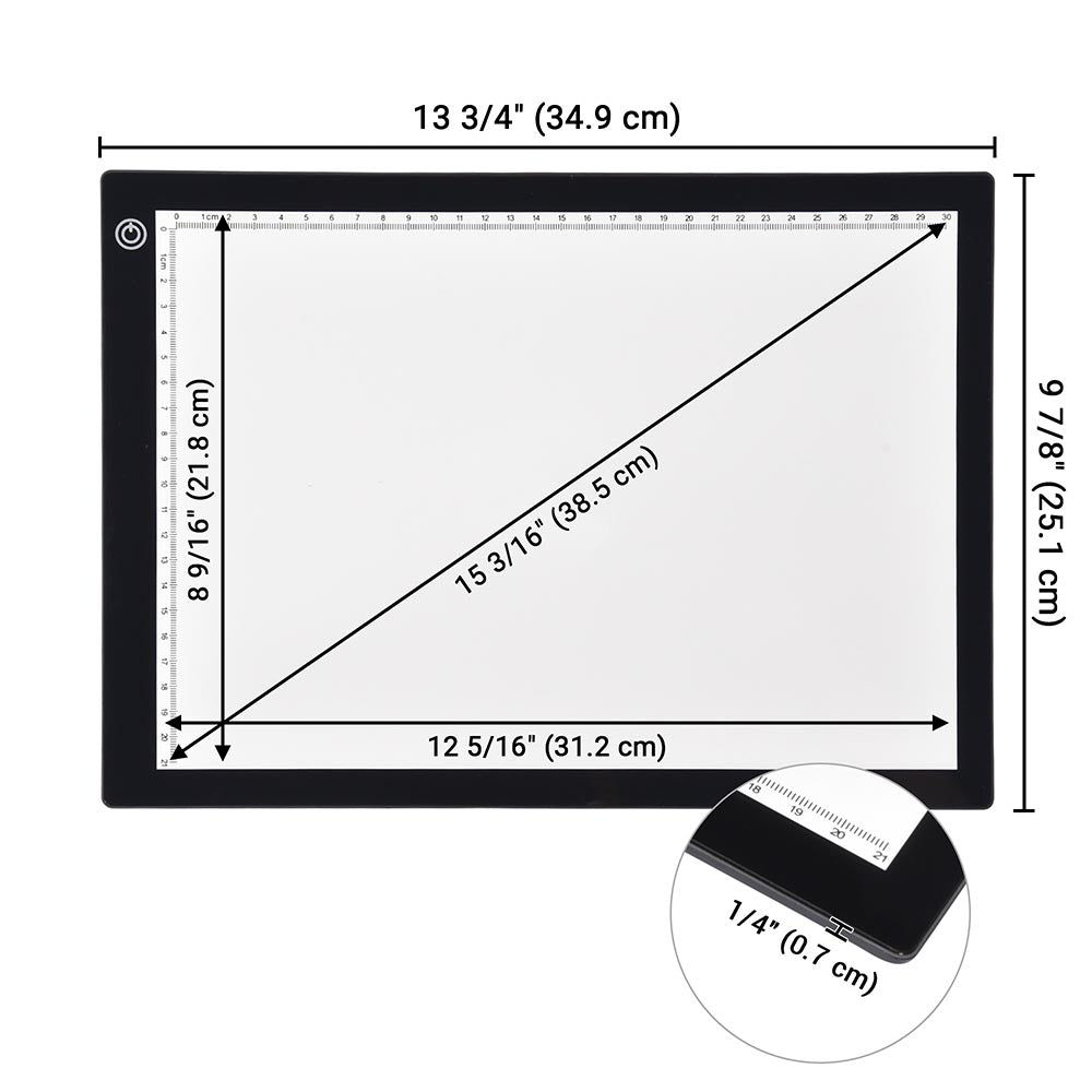 TheLAShop 14-Inch LED Tracing Light Box with Rotating Base - Ultra-Thin Light Pad for Artists, Sketching, Animation & Calligraphy - Perfect for Drawing, Tracing, Stenciling & Craft Projects