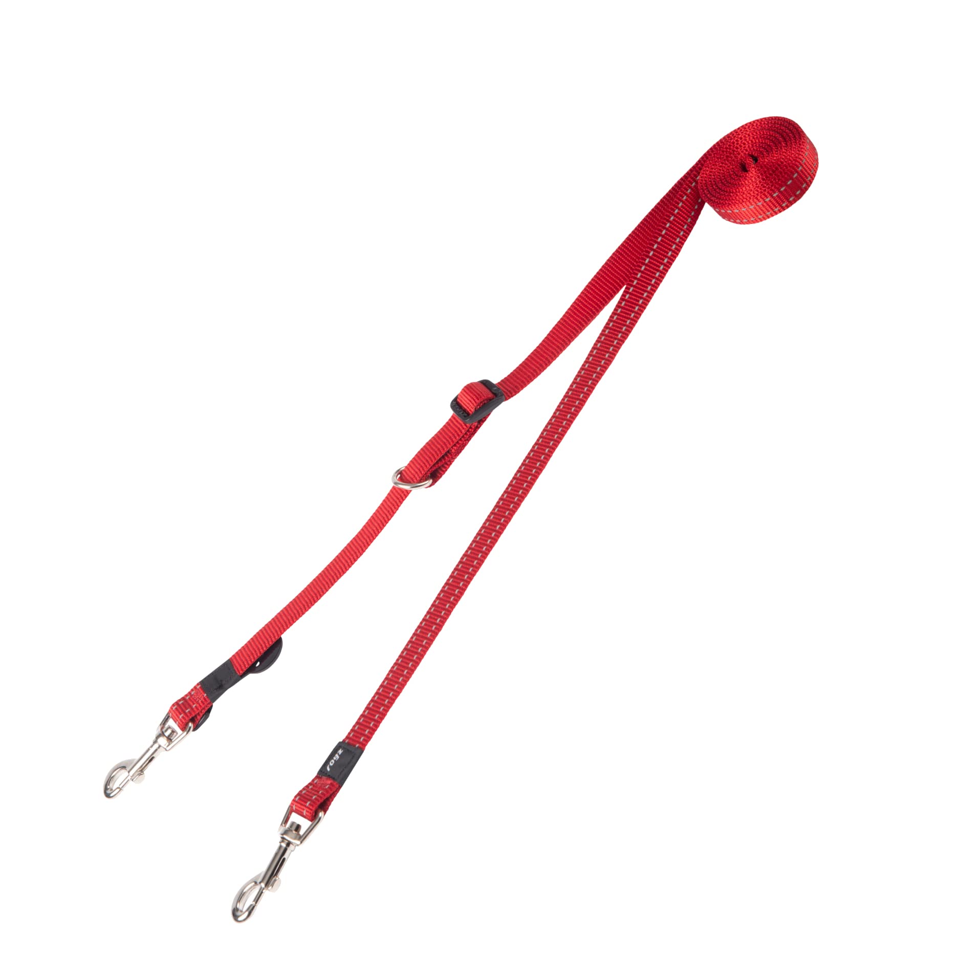 Multi-Function Dog Leash Control Medium - Red | Adjustable Hands-Free Pet Walking Lead for Running, Hiking & Training