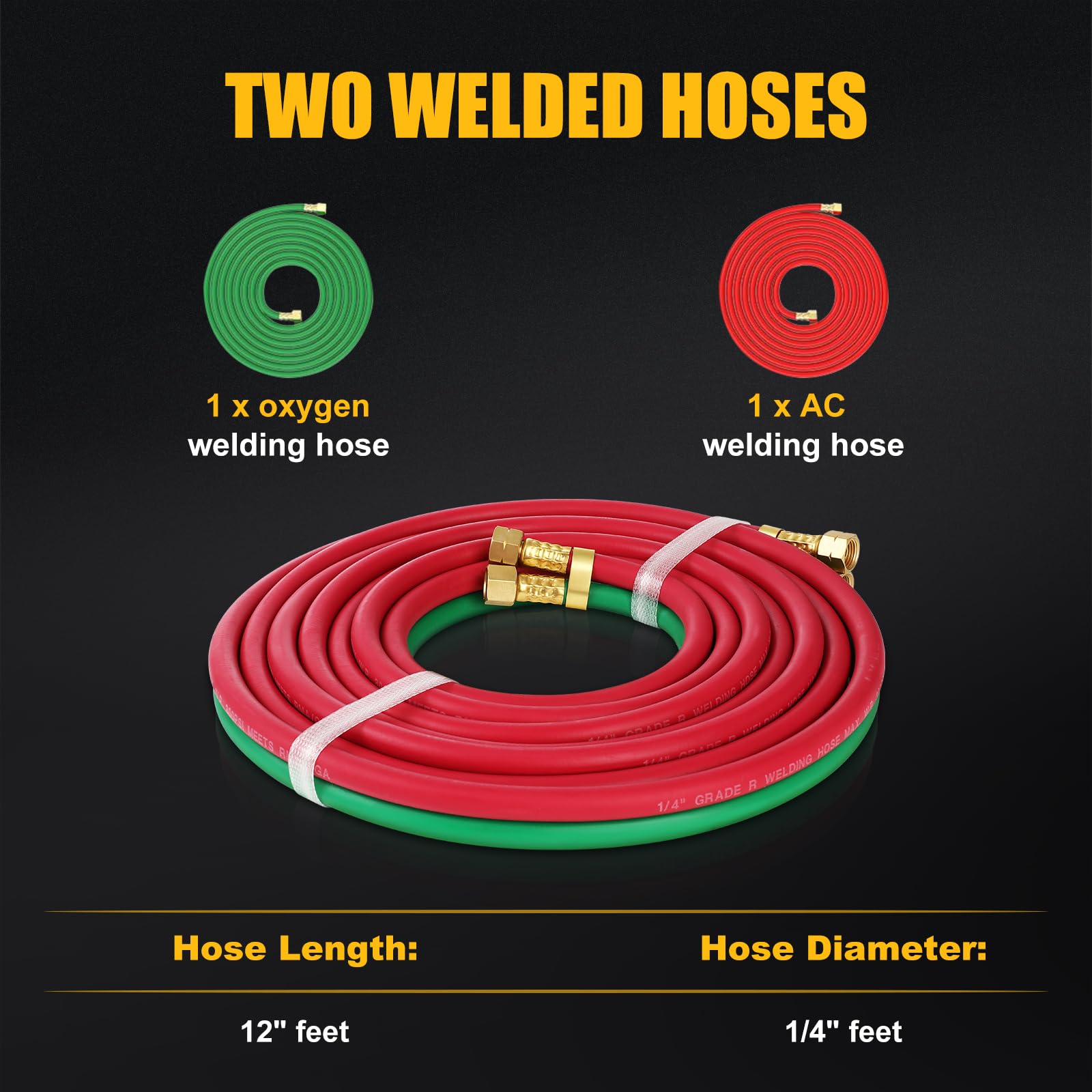 Professional Oxy Acetylene Torch Kit - Portable Gas Welding & Brazing Set with Dual Hose, Regulator Gauges & Storage Case - Ideal for Metal Cutting, Repair, and DIY Projects