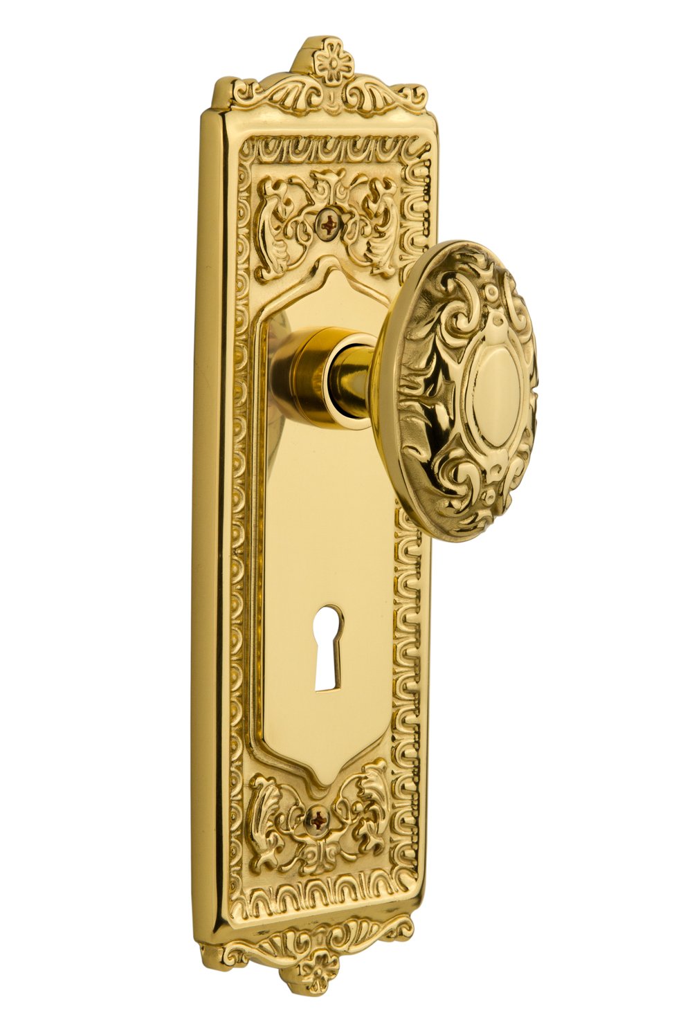 Victorian Egg & Dart Keyhole Knob - 2.375