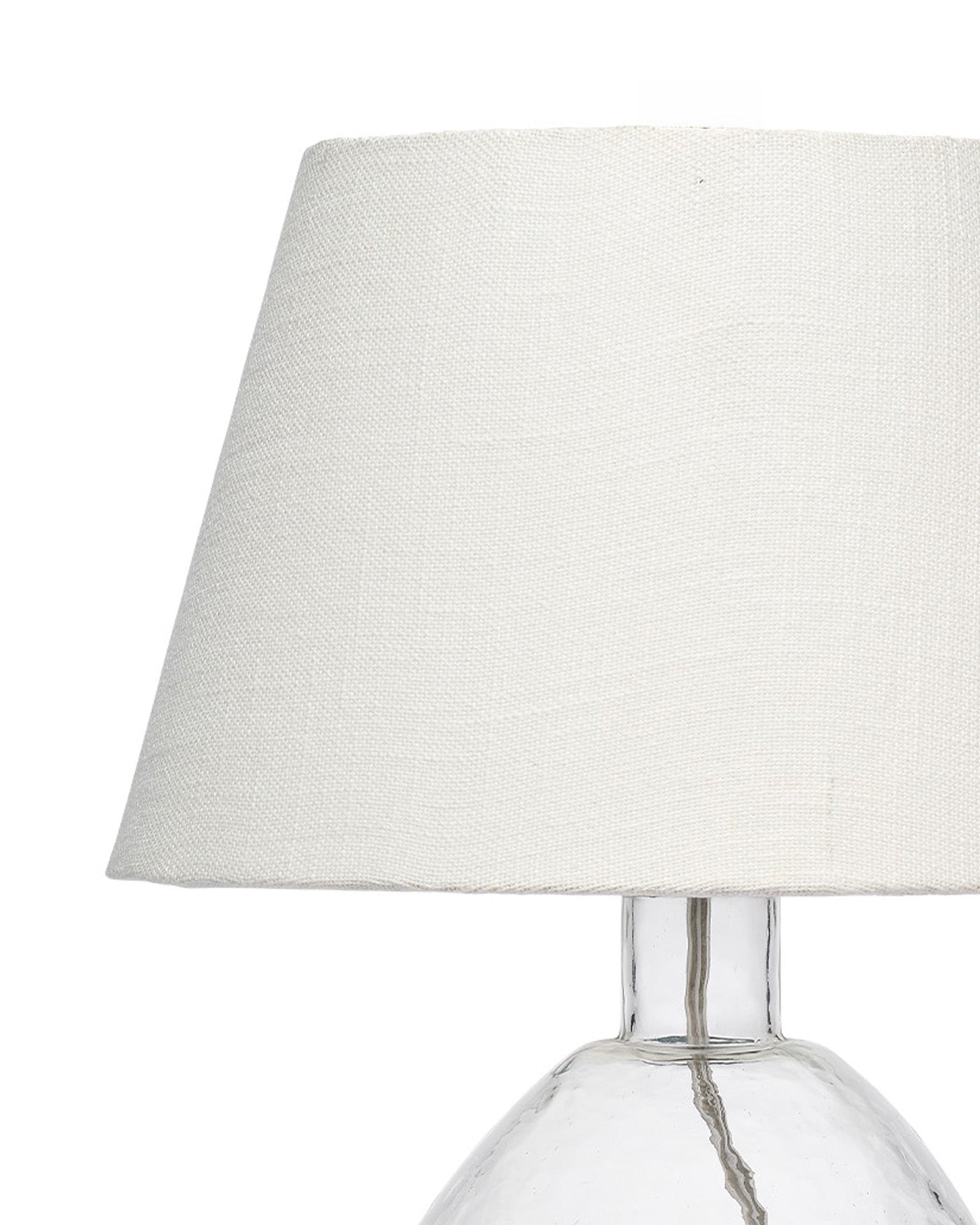 Modern Demi Table Lamp with Clear Glass Shade - Perfect for Bedroom, Living Room & Office Decor