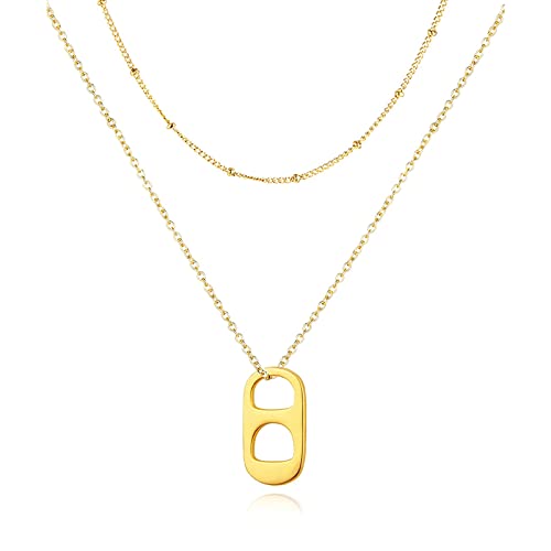 Layered Soda Tab Necklace Gold
