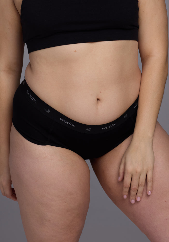 Lila Boy Shorts for Women - Comfortable Cotton Underwear, Black - Perfect for Sleepwear, Lounge & Everyday Wear